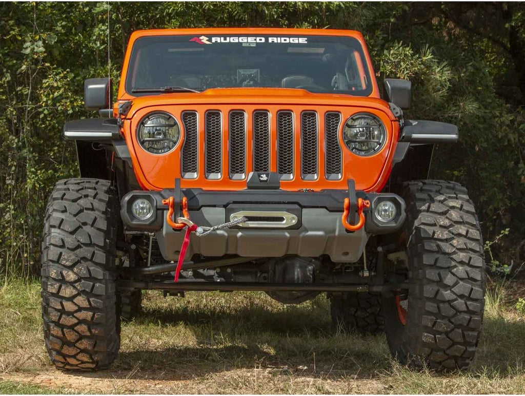 Venator Stubby Front Bumpersatin Blackjeep Rugged Ridge