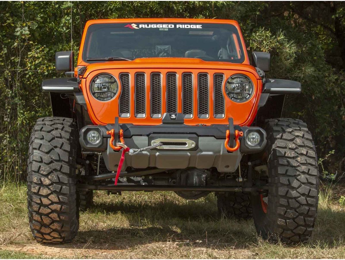 Venator Stubby Front Bumpersatin Blackjeep Rugged Ridge