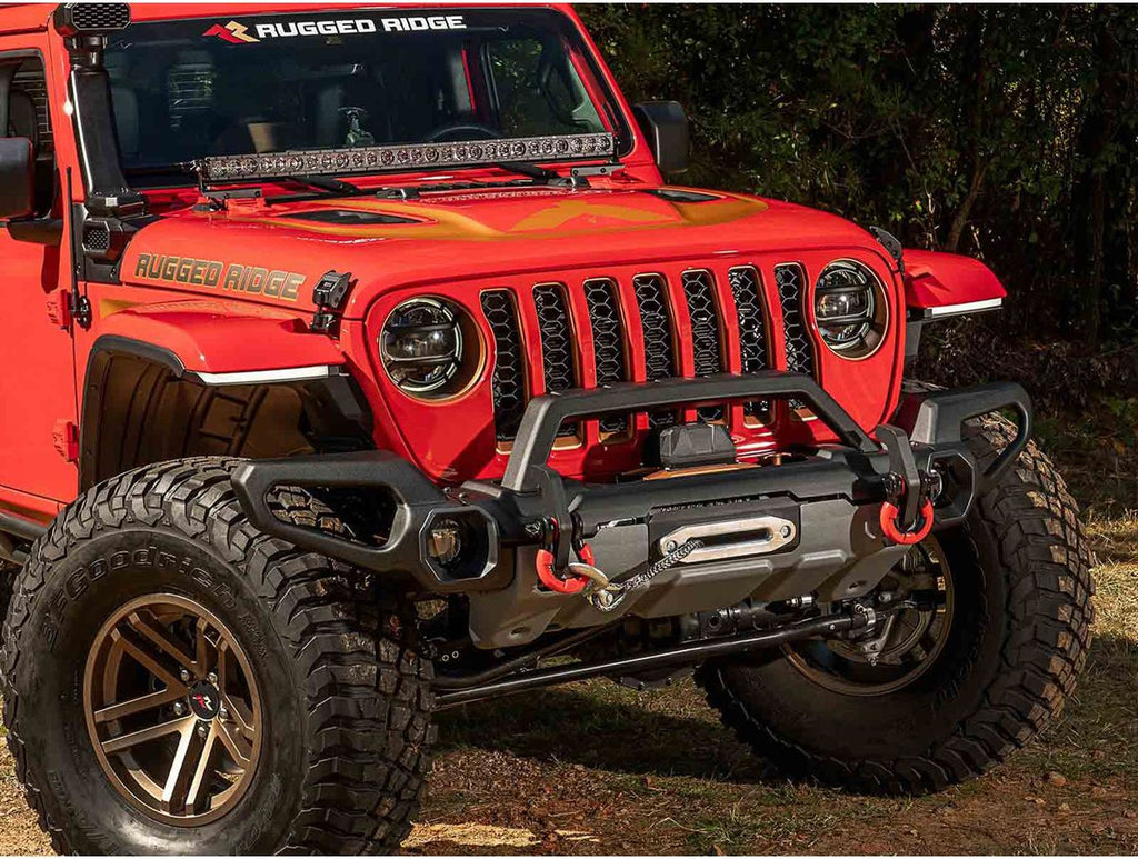Venator Front Bumper Overrider 18-Present Jeep Wrangler Jl Rugged Ridge