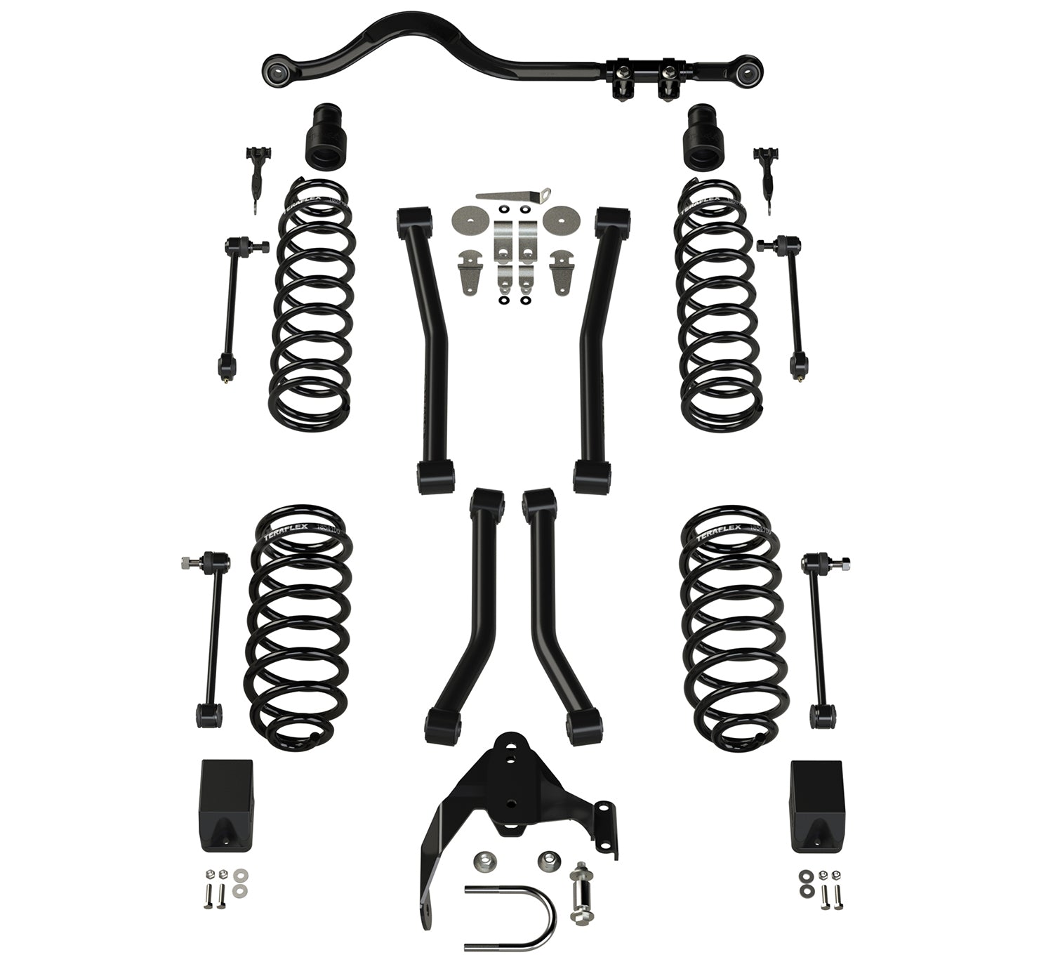 07-18 Wrangler JK 2 Door 3 Inch Suspension System w/ 4 Sport Control Arms No Shocks TeraFlex