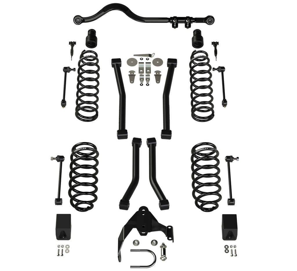 07-18 Wrangler JK 4 Door 3 Inch Suspension System w/ 4 Sport Control Arms No Shocks TeraFlex