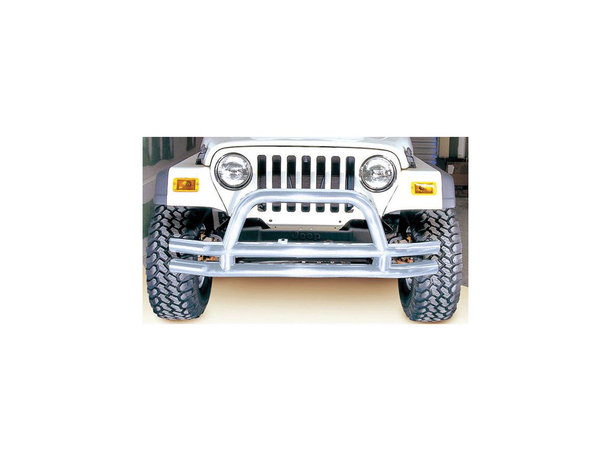 Double Tube Bumper Front 3 Inch Stainless Steel 76-06 CJ/YJ/TJ Rugged Ridge