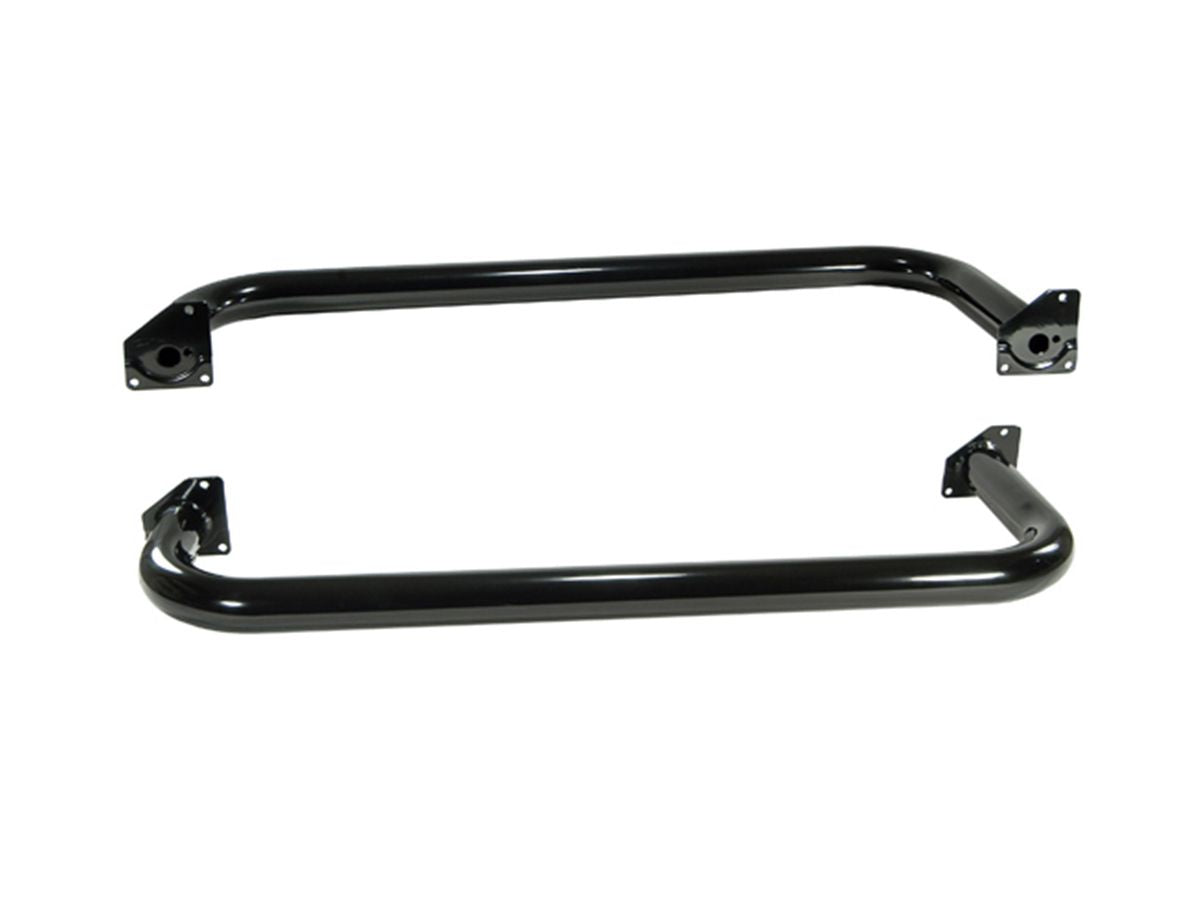 Tube Side Step Kit Round 3 Inch Gloss Black 97-06 Jeep Wrangler TJ Rugged Ridge