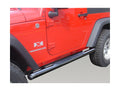 Tube Side Step Kit Round 3 Inch Black 07-18 Jeep Wrangler JK Rugged Ridge
