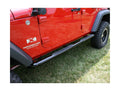 Tube Side Step Kit Round 3 Inch Black 07-18 Jeep Wrangler 4 Door Rugged Ridge