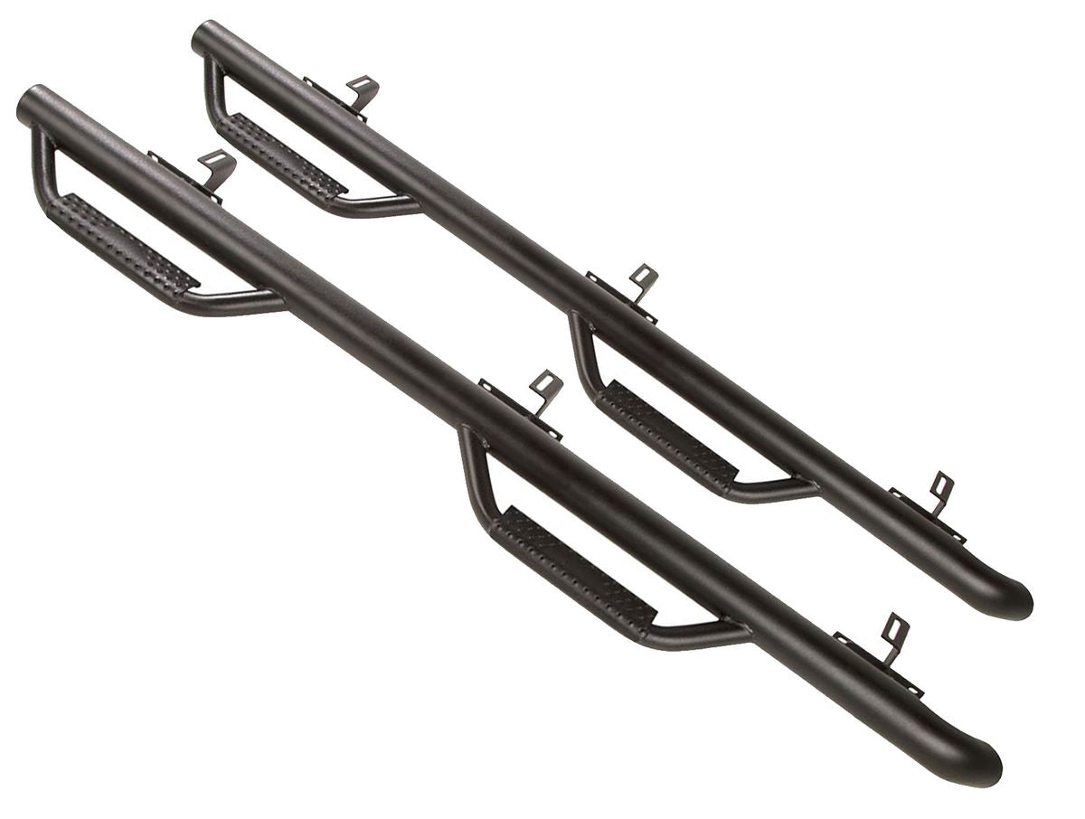 Spartan Nerf Bar Kit Textured Black 18-Present Jeep Wrangler JLU 4 Door Rugged Ridge