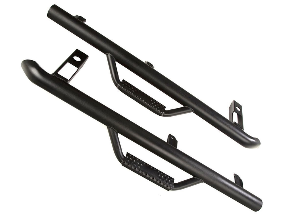 Spartan Nerf Bar Kit Textured Black 97-06 Jeep Wrangler TJ Rugged Ridge
