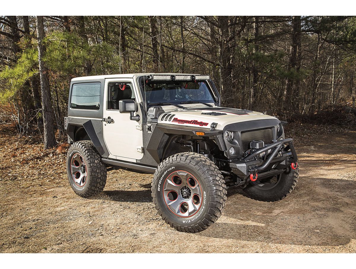 XHD Armor Fender Kit Rear Pair 07-18 Jeep Wrangler JK 2 Door Rugged Ridge