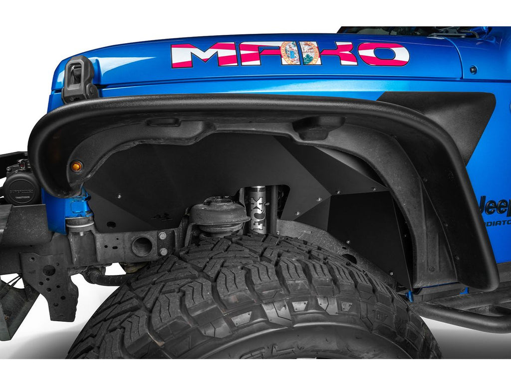 Inner Fender Liners Front Aluminum Black 18-Present Jeep Wrangler Jl Rugged Ridge