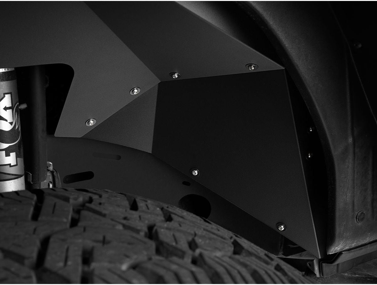 Inner Fender Liners Front Aluminum Black 18-Present Jeep Wrangler Jl Rugged Ridge