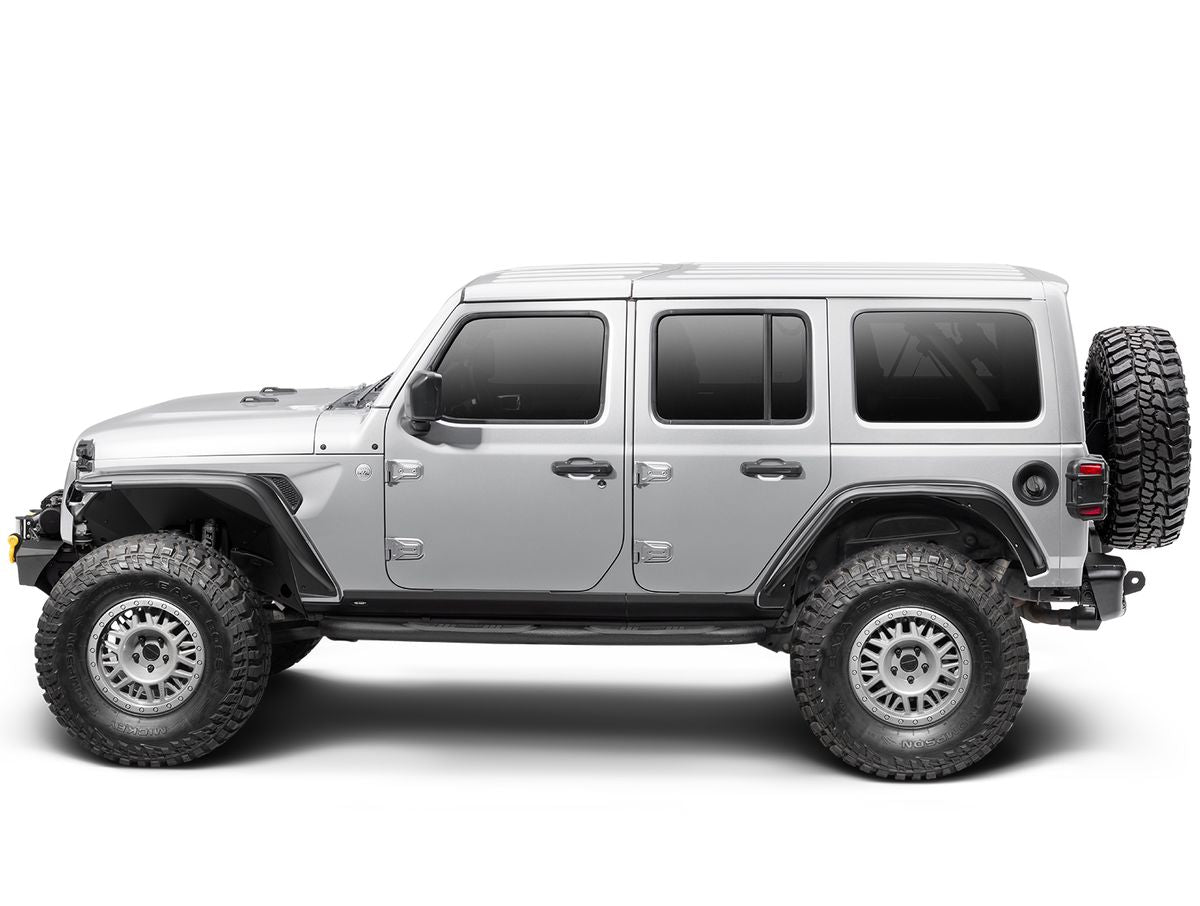 Inner Fender Liners Rear Aluminum Blk 18-Present Jeep Wrangler Jl Rugged Ridge