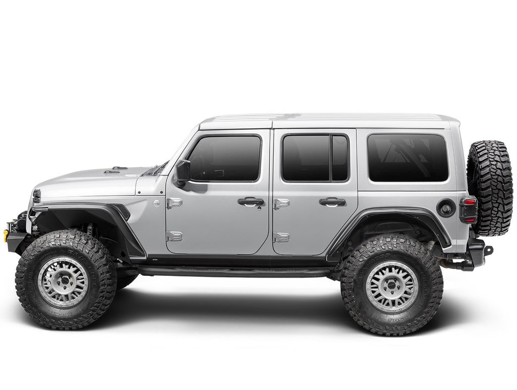 HD Steel Tube Fenders Rear Pair Black 18-Present Jeep Wrangler Jl Rugged Ridge