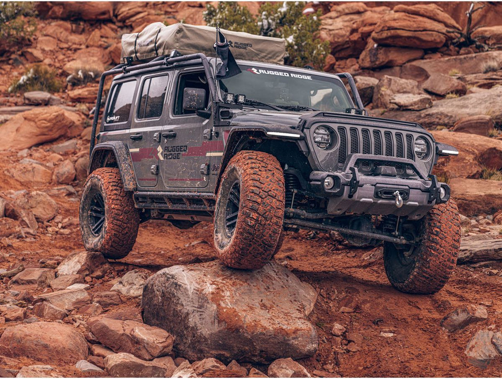 Max Terrain Fender Flare Set Front and Rear 18-Present Jeep Wrangler Jl Rugged Ridge