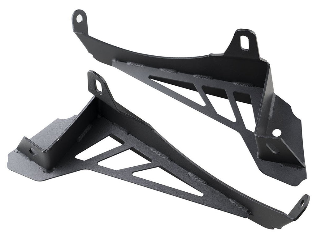 Chop Brackets W/Drl Set Frnt Black Jeep Rugged Ridge