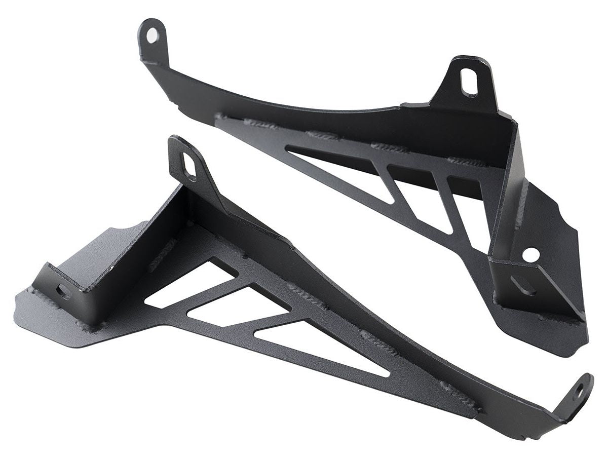 Chop Brackets W/Drl Set Frnt Black Jeep Rugged Ridge