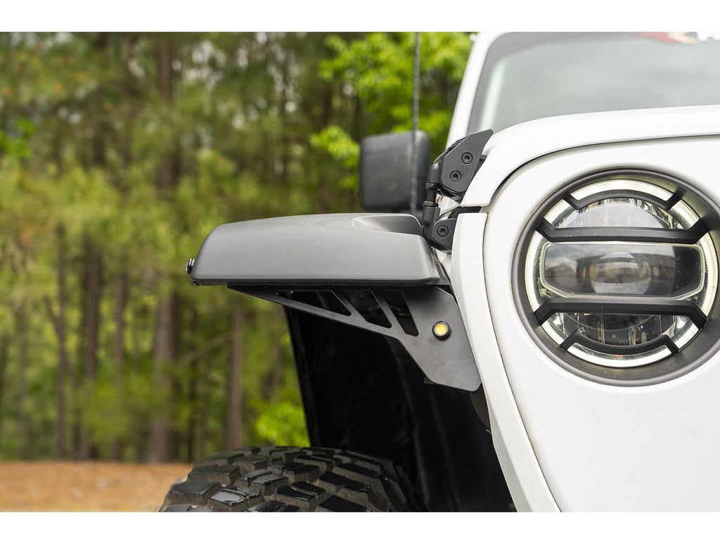 Chop Brackets W/Drl Set Frnt Black Jeep Rugged Ridge