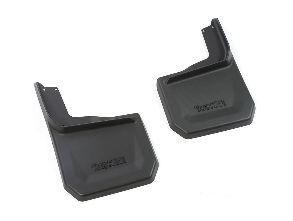 This Pair of Rear Splash Guards from Rugged Ridge Fits 07-18 Jeep Wrangler. Rugged Ridge