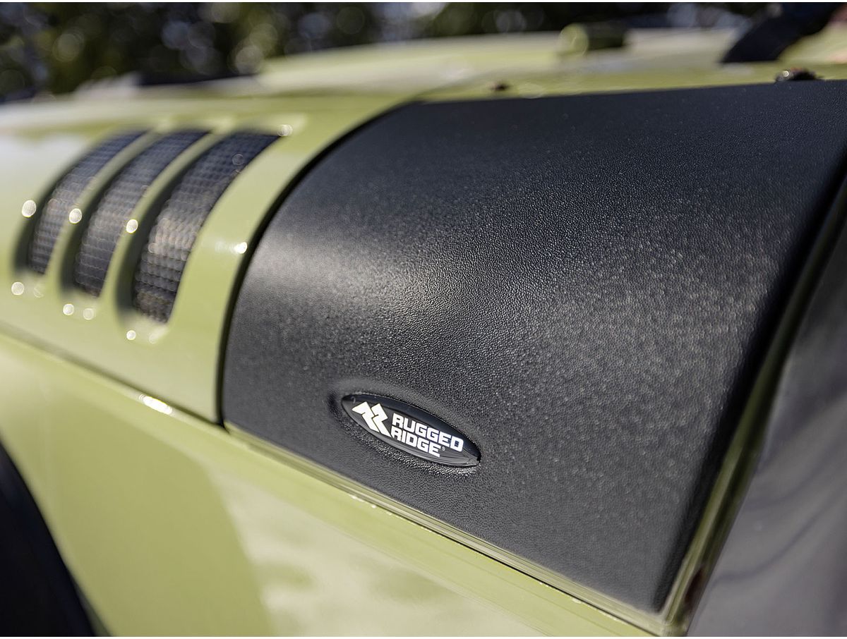 Cowl Guard Body Armor Black 11-18 Jeep Wrangler JK Rugged Ridge