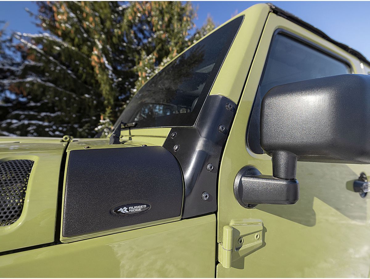 Cowl Guard Body Armor Black 11-18 Jeep Wrangler JK Rugged Ridge