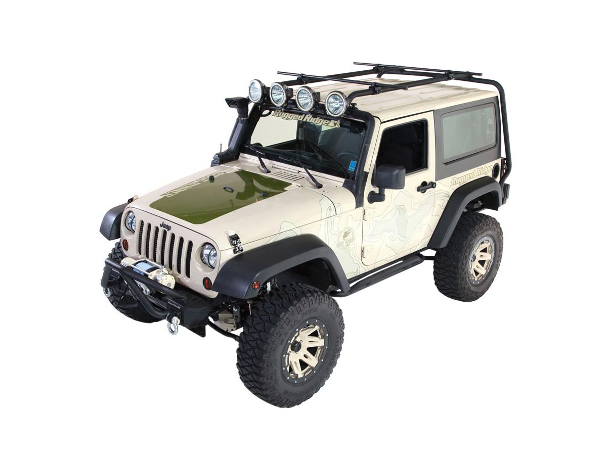 Sherpa Roof Rack 07-18 Jeep Wrangler JK 2 Door Rugged Ridge