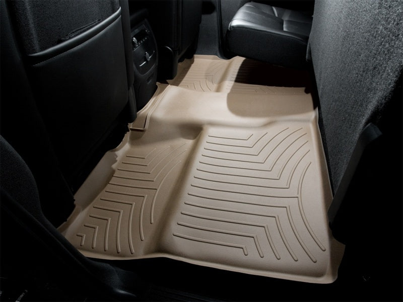 WeatherTech 07-13 Chevrolet Silverado Crew Cab Rear FloorLiner - Tan