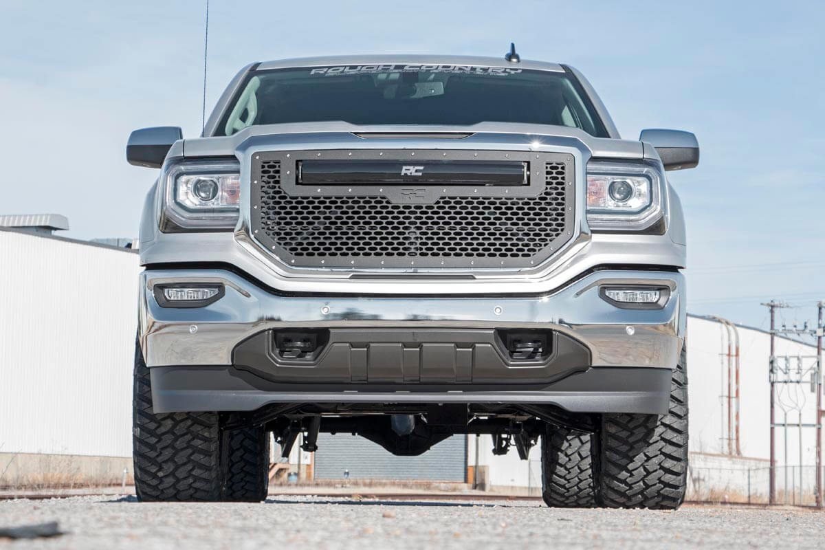3.5 Inch Suspension Lift Knuckle Kit w/V2 Monotube 14-18 Silverado/Sierra 1500 4WD Aluminum & Stamped Steel Rough Country