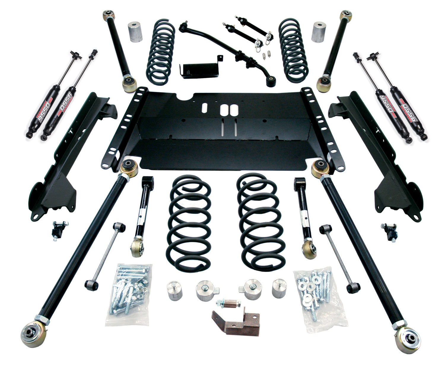 97-06 Jeep Wrangler TJ SWB 3 Inch Enduro LCG Long Arm Suspension System & 9550 VSS Twin-Tube Shocks TeraFlex