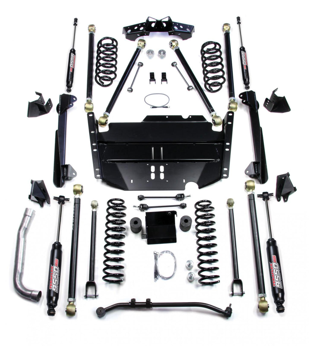 97-06 Jeep Wrangler TJ SWB 4 Inch Pro LCG Long Arm Suspension System & 9550 VSS Twin-Tube Shocks TeraFlex