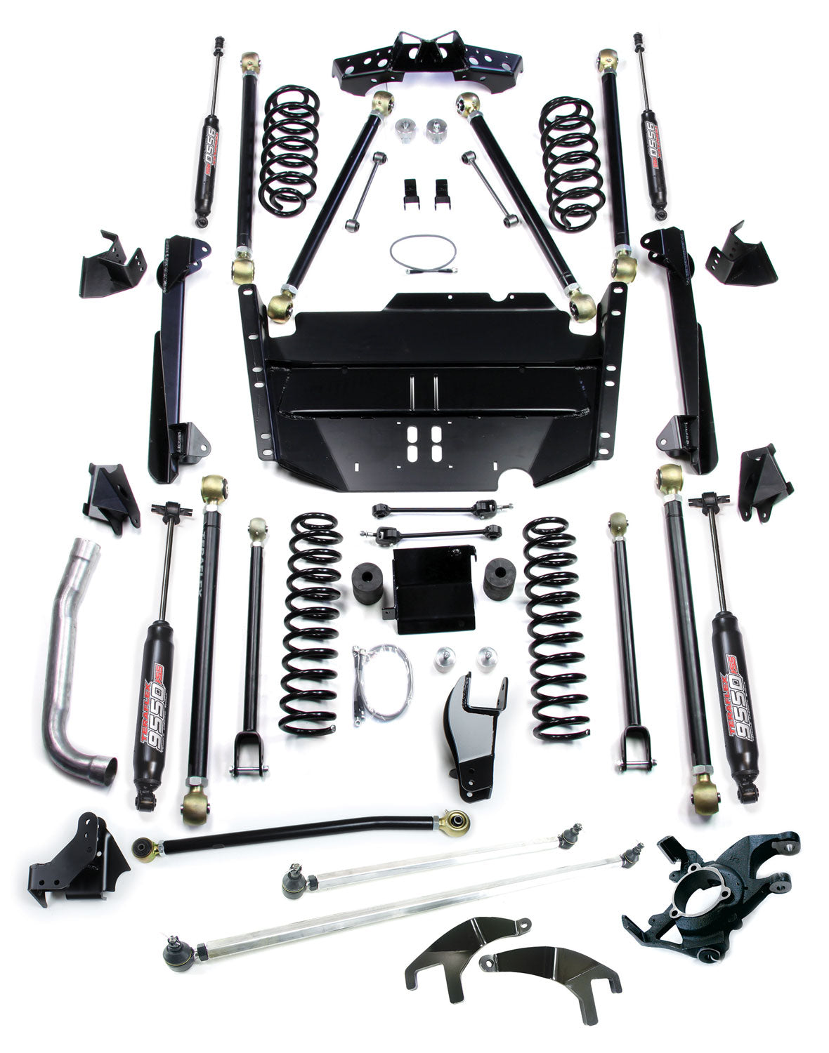 97-06 Jeep Wrangler TJ SWB 5 Inch Pro LCG Long Arm Suspension System, High Steer & 9550 VSS Twin-Tube TeraFlex