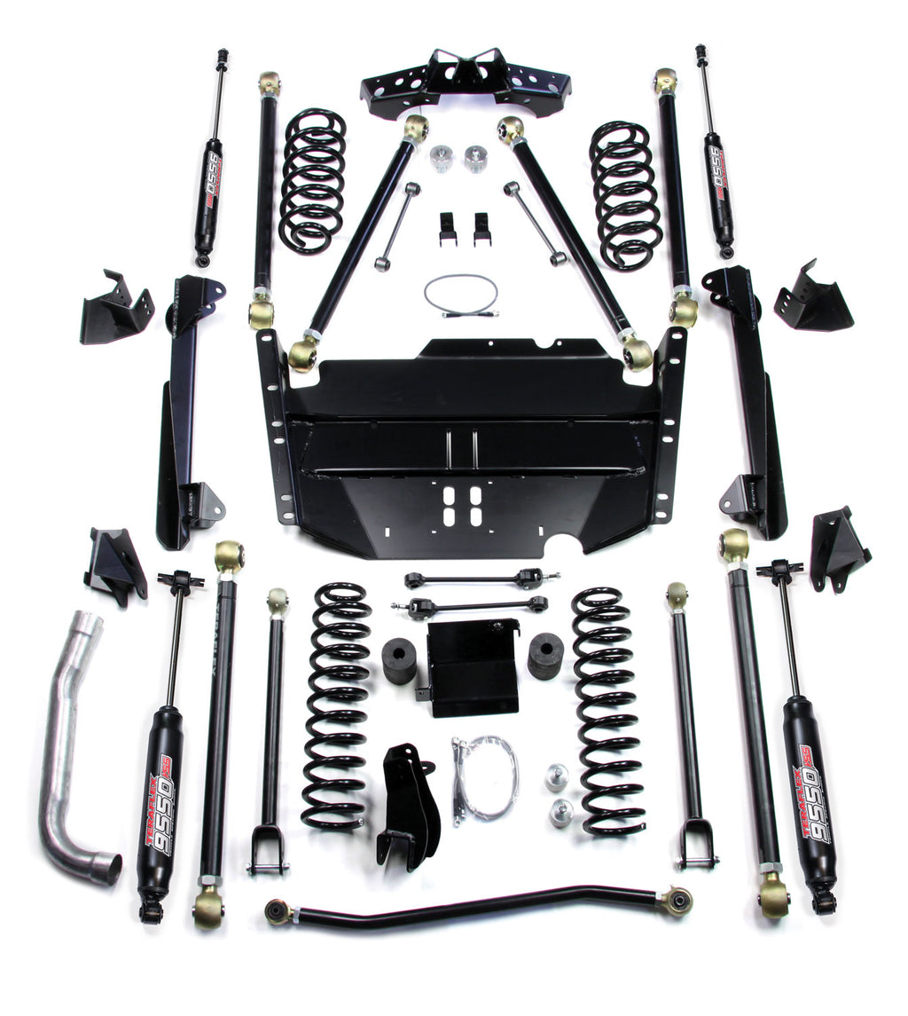 03-06 Wrangler TJ LWB 5 Inch Pro LCG Long Arm Suspension System & 9550 VSS Twin-Tube Shocks TeraFlex