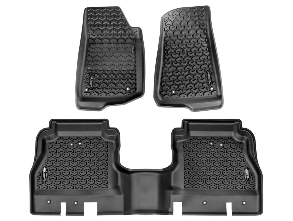 Floor Liner Kit Blk F/R 20-Present Gladiator JT Rugged Ridge