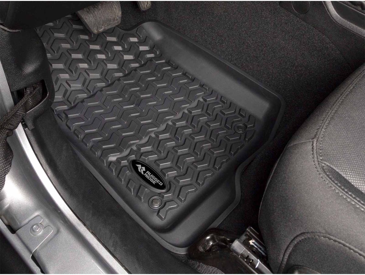 Floor Liner Kit Blk F/R 20-Present Gladiator JT Rugged Ridge