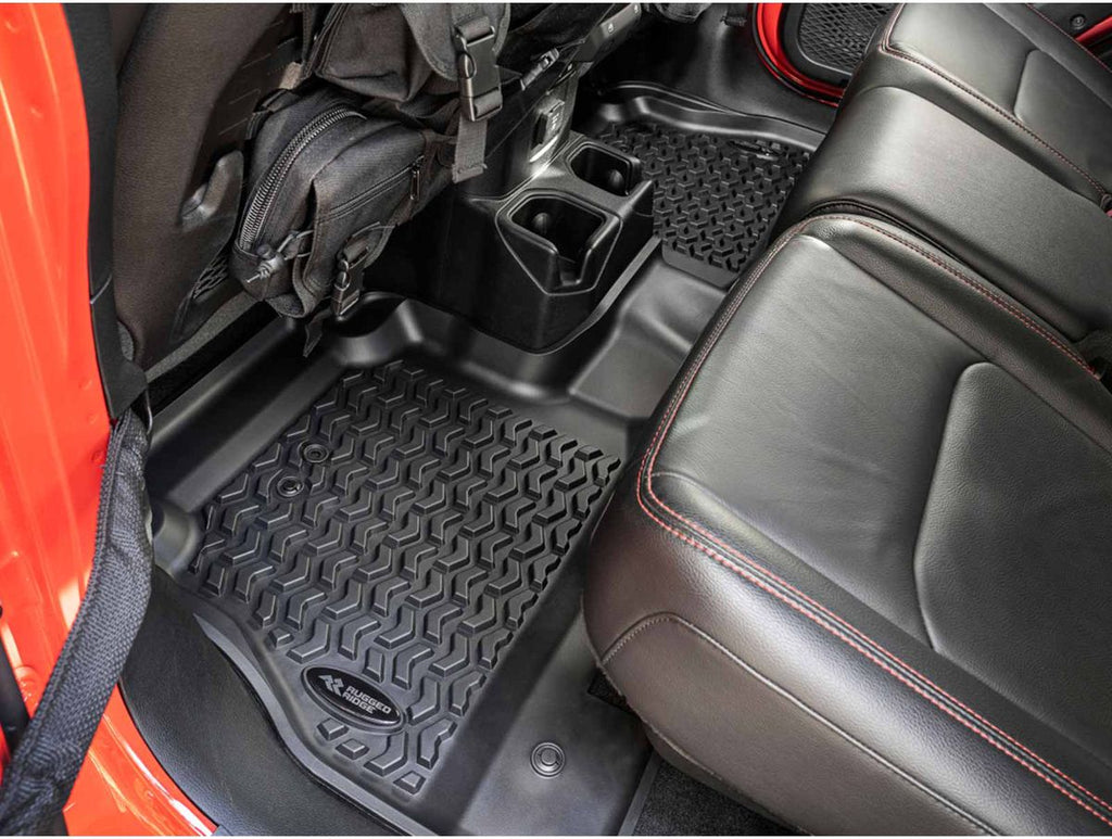 Floor Liner Kit Blk F/R 20-Present Gladiator JT Rugged Ridge