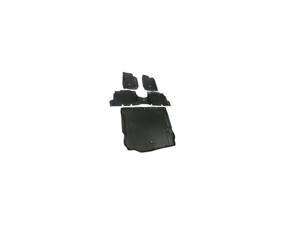 All Terrain Floor Liner Set Black 11-18 Jeep Wrangler JK 4 Door Rugged Ridge
