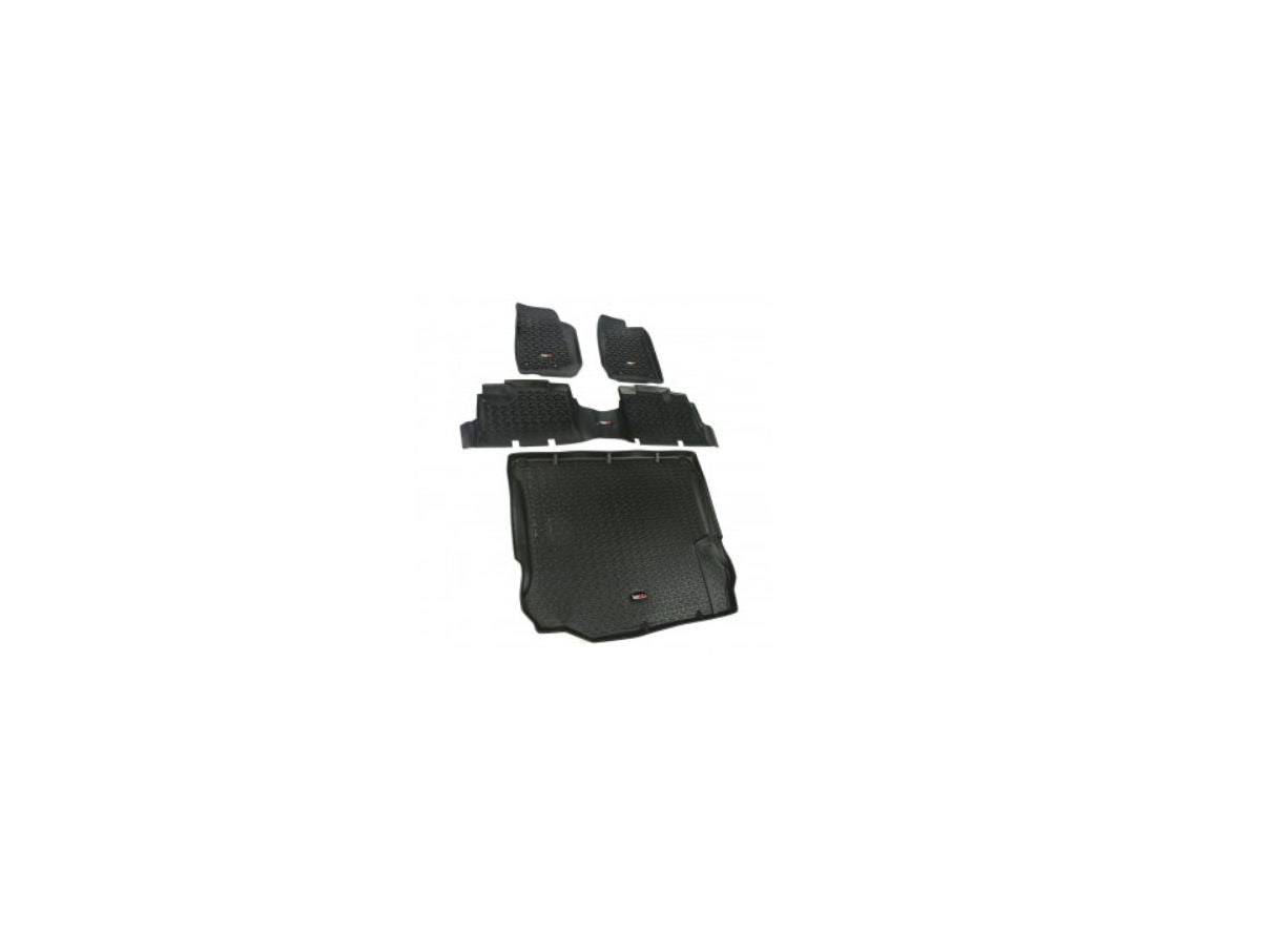All Terrain Floor Liner Set Black 11-18 Jeep Wrangler JK 4 Door Rugged Ridge