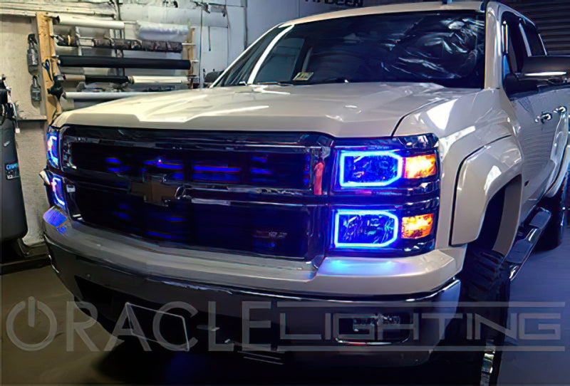 Oracle Chevy Silverado 14-15 Halo Kit Non-Projector Style - ColorSHIFT w/ BC1 Controller
