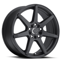 Aluminum Wheels 16x7 Evo 131B Satin Black 7 Spoke 40 Offset 5 on 100/5 on 114.3 Bolt Pattern 72.62 Bore Raceline