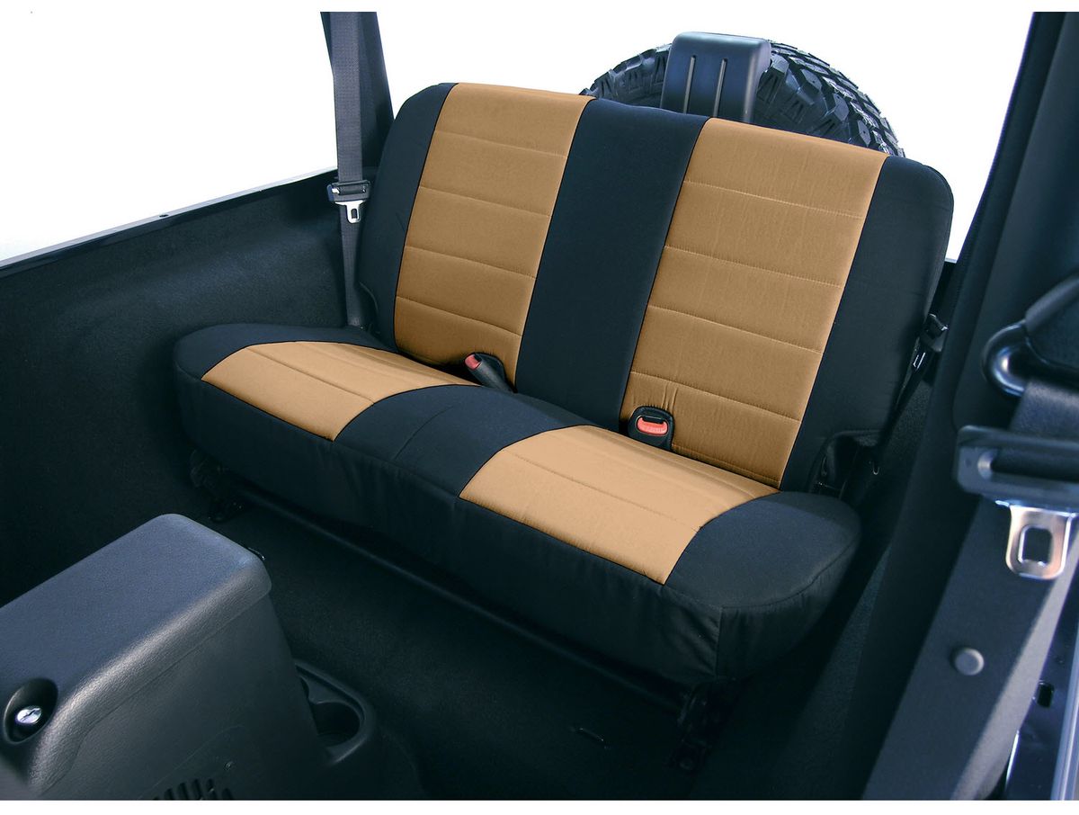 Neoprene Seat Cover Rugged Ridge Rear Tan 97-02 Wrangler Rugged Ridge