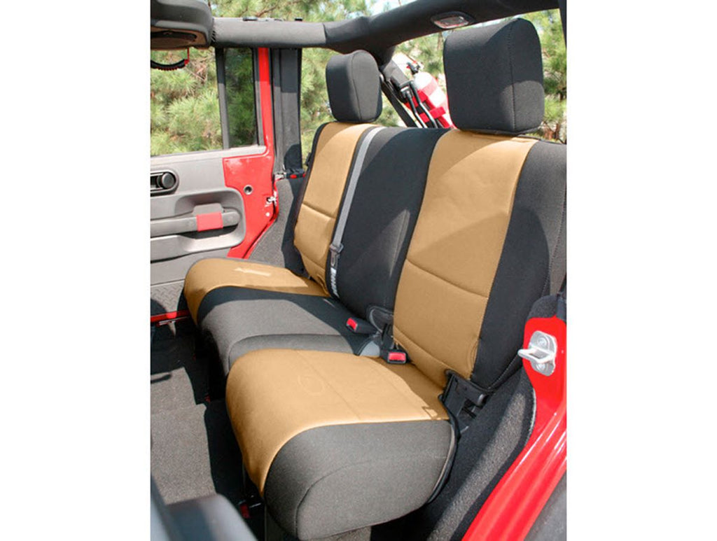 Seat Cover Rear Neoprene Matte Black 07-18 Jeep Wrangler JKU Rugged Ridge