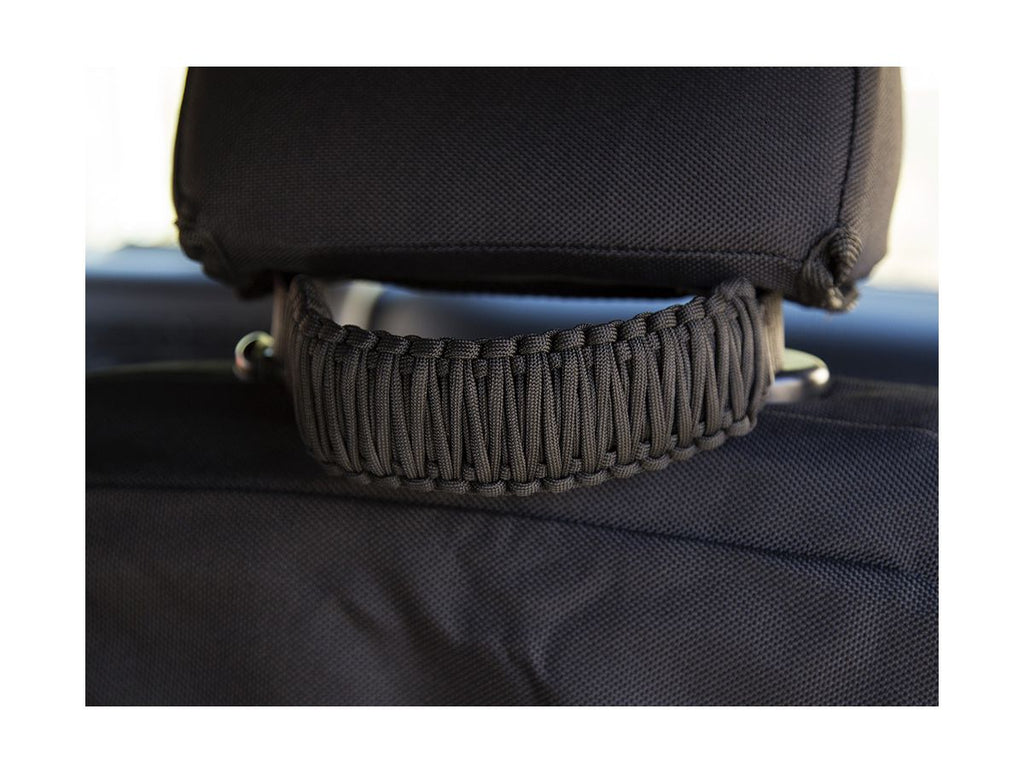 Grab Handle Paracord A-Pillar/Seat Mounted Black 07-18 Wrangler JK Rugged Ridge