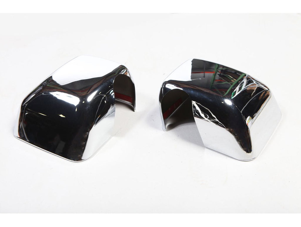 This Pair of Chrome Mirror Covers from Rugged Ridge Fit 07-18 Jeep Wrangler Jk. Rugged Ridge