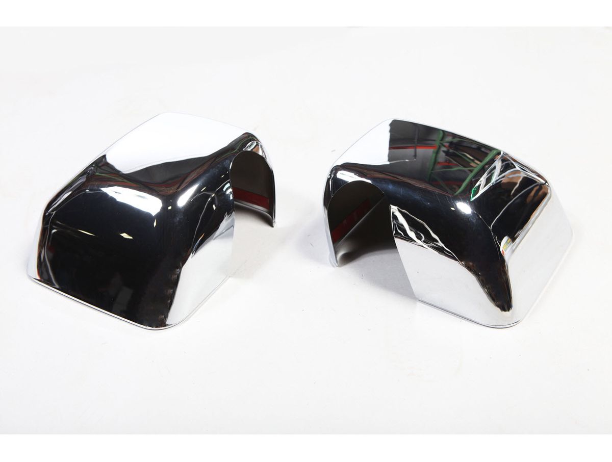 This Pair of Chrome Mirror Covers from Rugged Ridge Fit 07-18 Jeep Wrangler Jk. Rugged Ridge