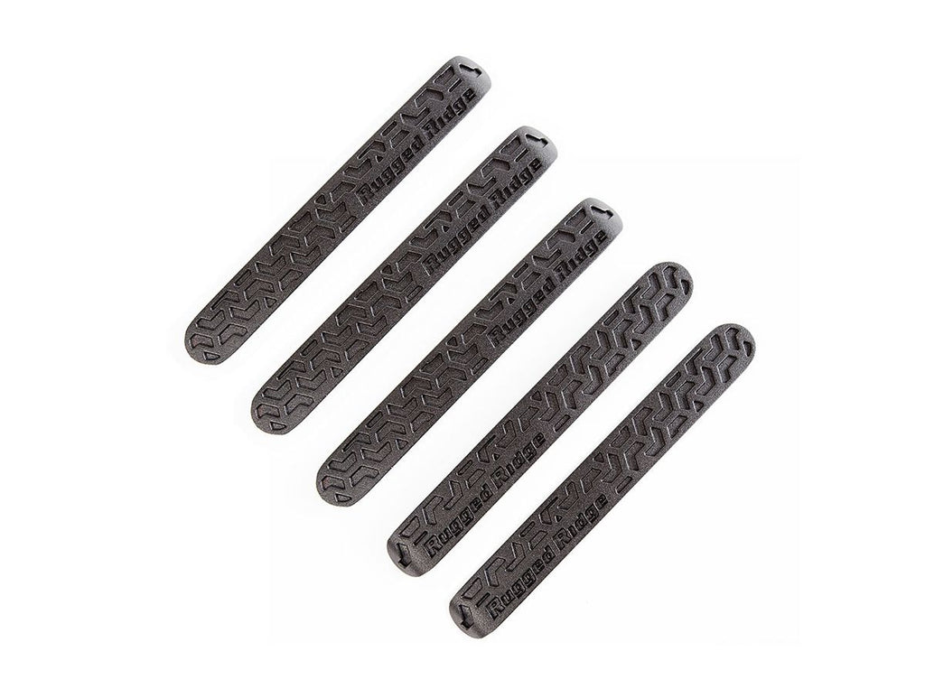 Elite Door Handle Inserts Black Tread 07-18 JK 4 Door Rugged Ridge