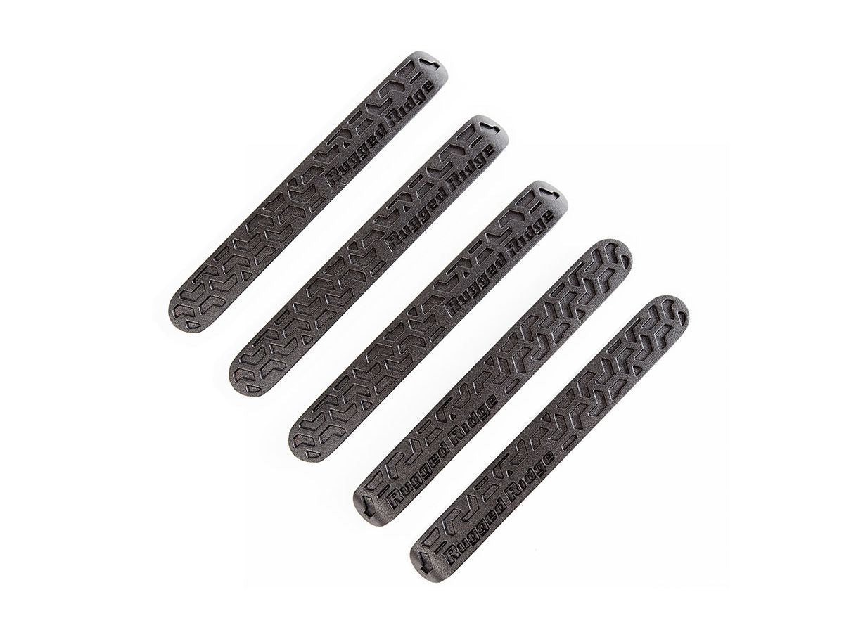 Elite Door Handle Inserts Black Tread 07-18 JK 4 Door Rugged Ridge