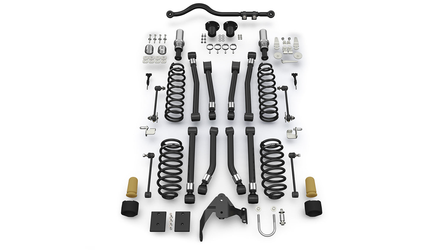 07-18 Wrangler JK 4 Door 3 Inch Alpine RT3 Short Arm Suspension System No Shocks TeraFlex