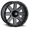 Cast Aluminum Wheels 134 GY 18x9 Black Beadlock Matte Gunmetal Gray ION Wheels