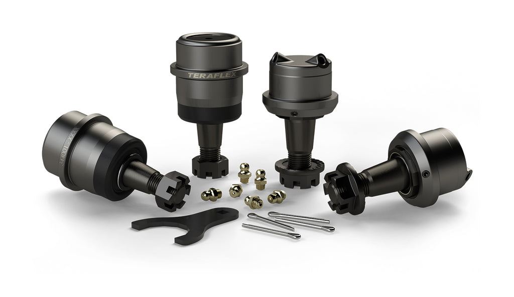 97-06 Jeep Wrangler TJ Dana 30/44 HD Ball Joint Kit w/out Knurl 2 Upper & 2 Lower TeraFlex