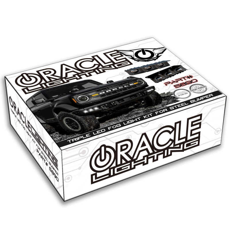 ORACLE Lighting 21-22 Ford Bronco Triple LED Fog Light Kit for Steel Bumper - White