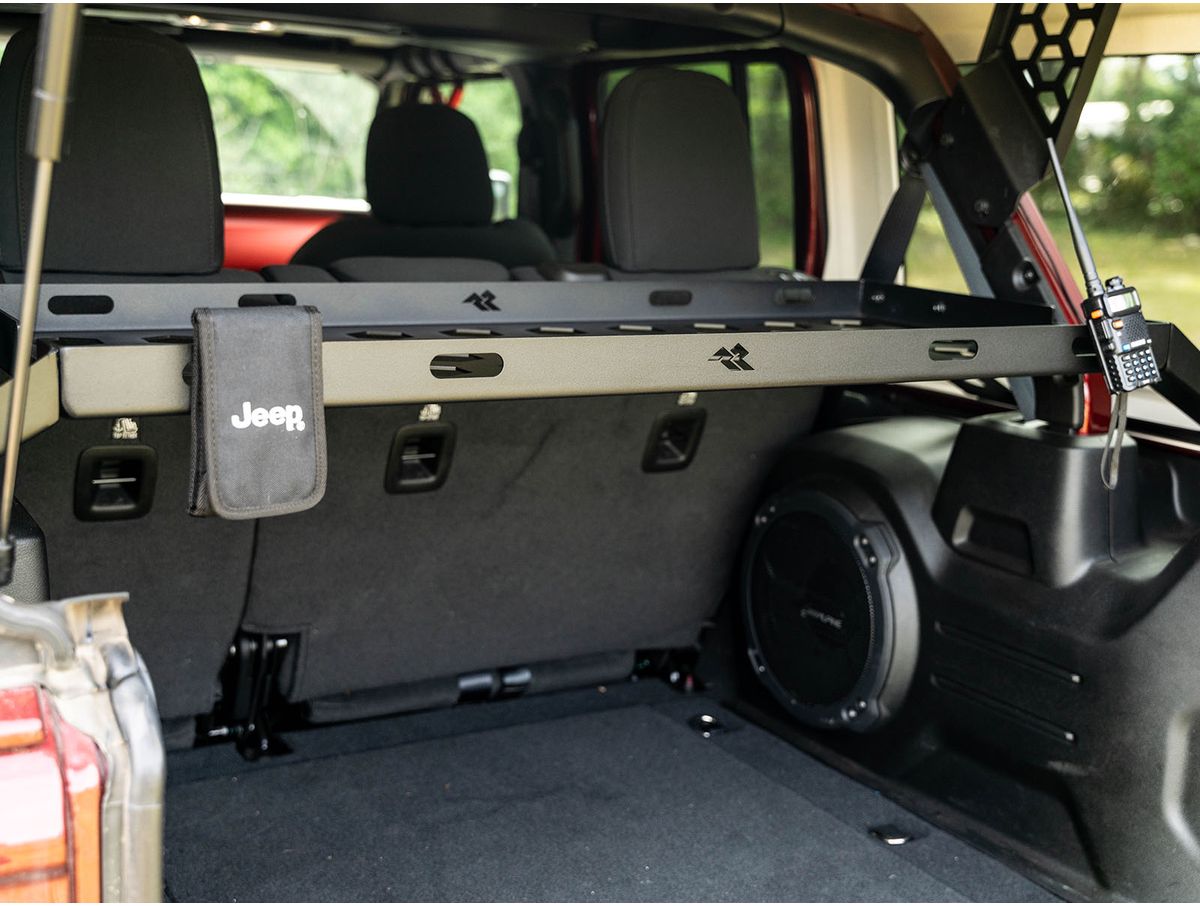 Interior Storage Rack Black Jeep Rugged Ridge