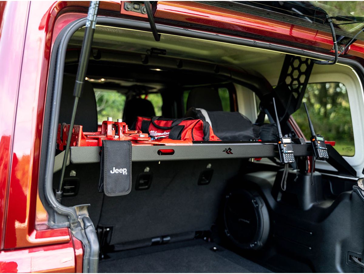Interior Storage Rack Black Jeep Rugged Ridge